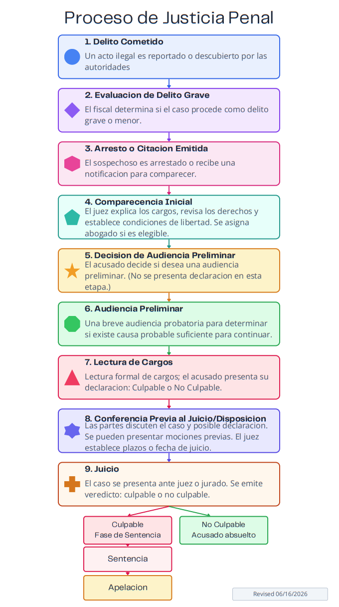 Proceso judicial – diagrama
